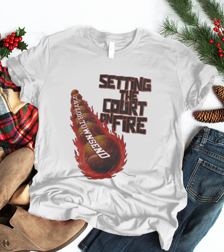 Taylor Townsend Setting The Court On Fire Tennis Flameball T-Shirt