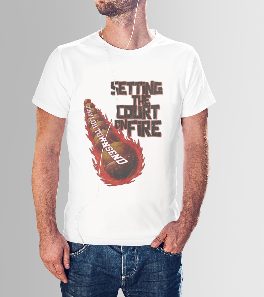 Taylor Townsend Setting The Court On Fire Tennis Flameball T-Shirt