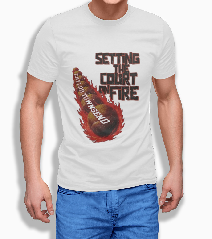 Taylor Townsend Setting The Court On Fire Tennis Flameball T-Shirt