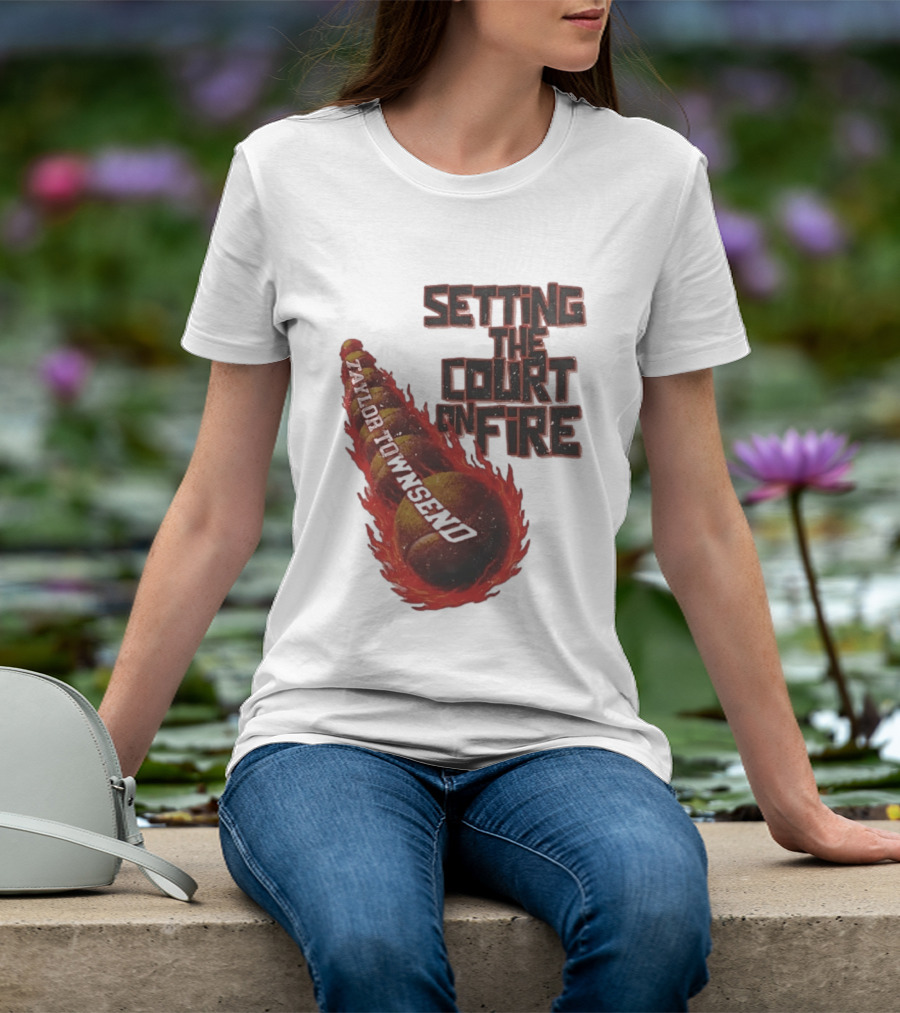 Taylor Townsend Setting The Court On Fire Tennis Flameball T-Shirt