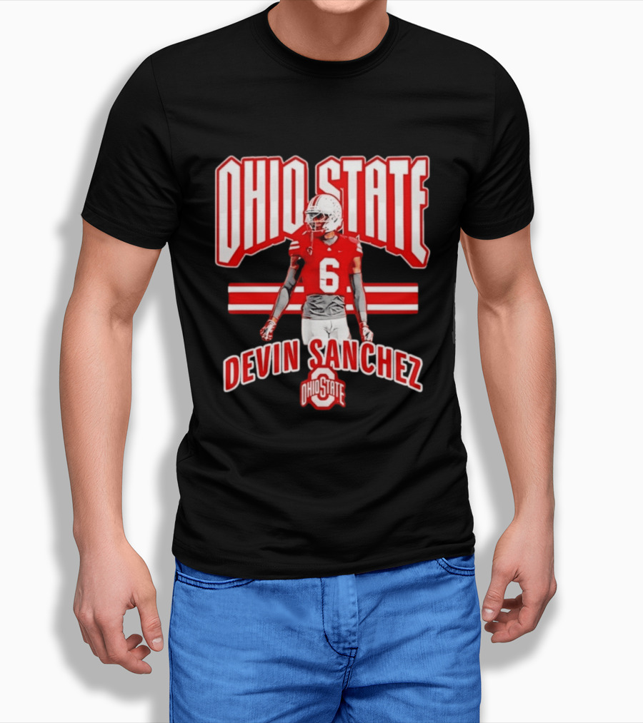 Ohio State Buckeyes Devin Sanchez Number 6 Fan T-Shirt