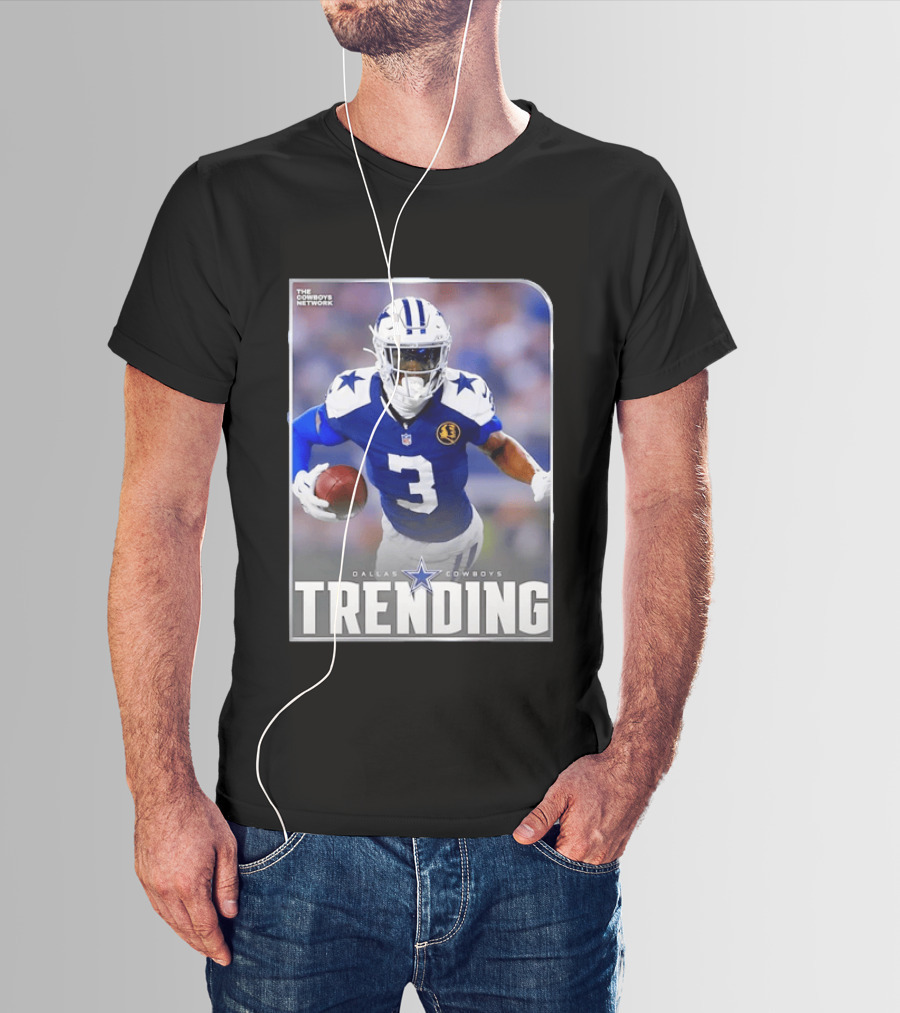 Dallas Cowboys Network Trending Number 3 Player Football T-Shirt