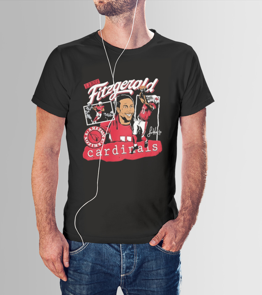 Fitzgerald Arizona Cardinals Football Number 11 NFL Player T-Shirt