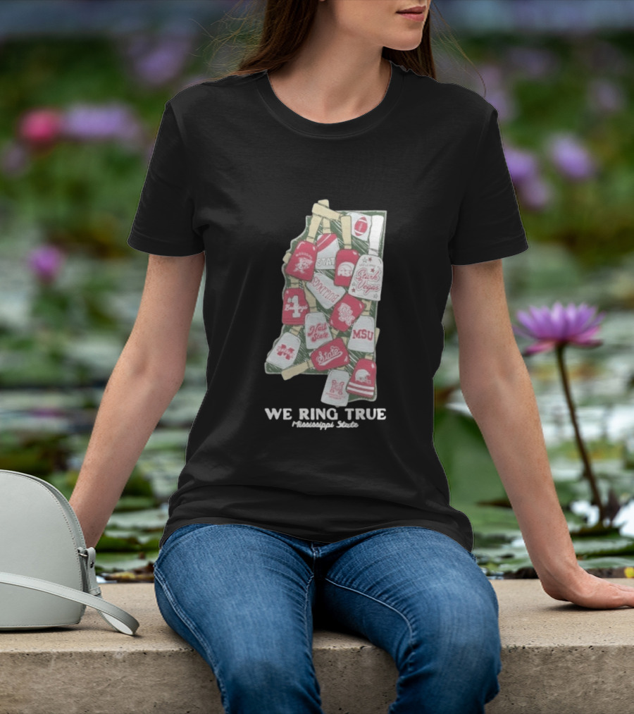 Mississippi State We Ring True Stark Vegas Bulldogs Collage State MSU Football T-Shirt