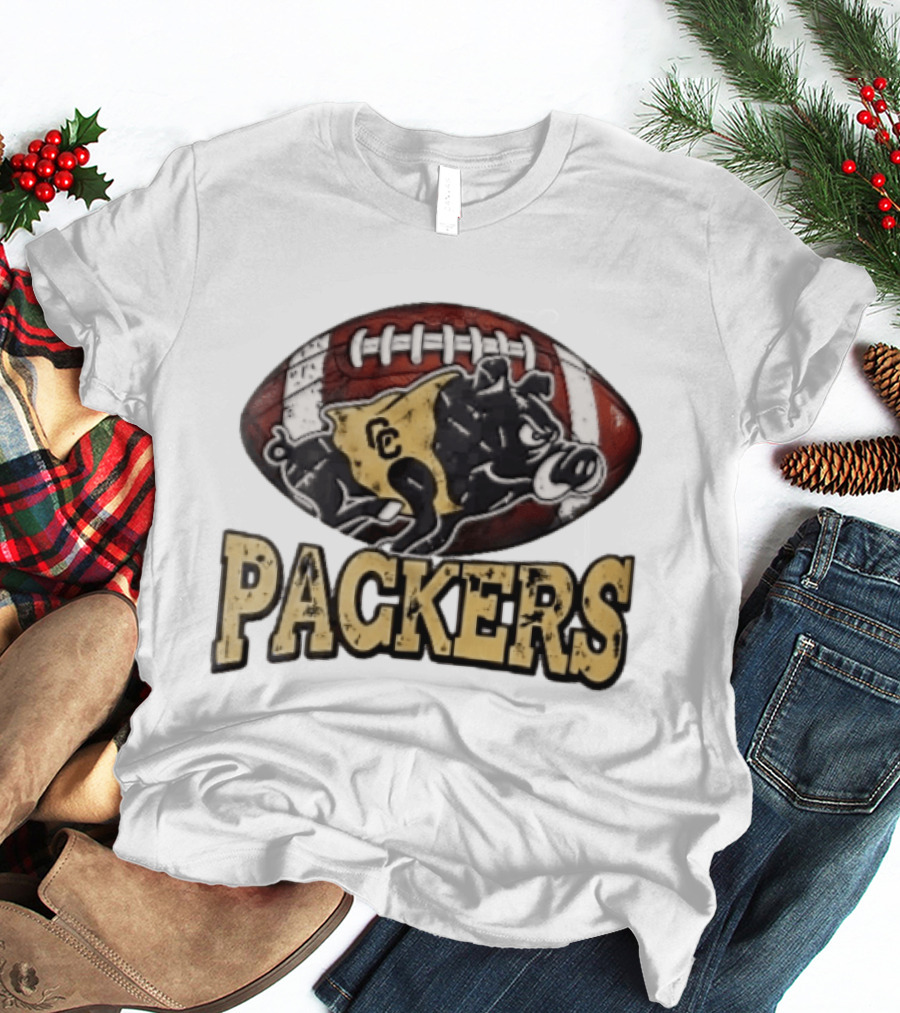 Colquitt County Packers Vintage Style Cartoon Boar Football T-Shirt
