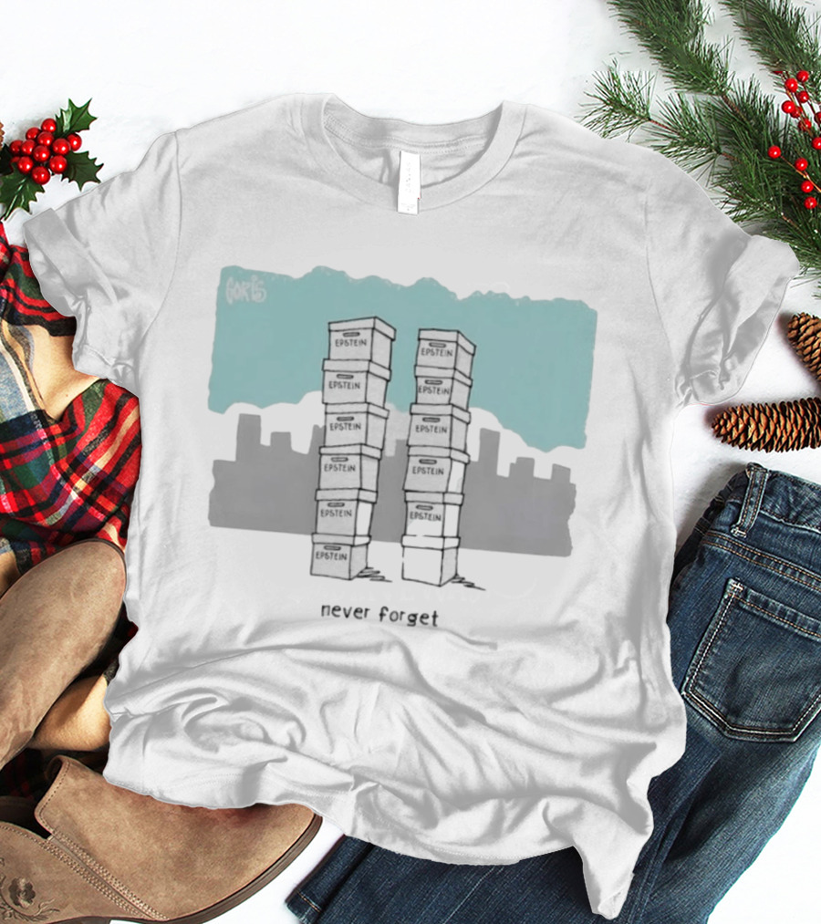 Epstein Never Forget Twin Towers Illustration 9 11 T-Shirt