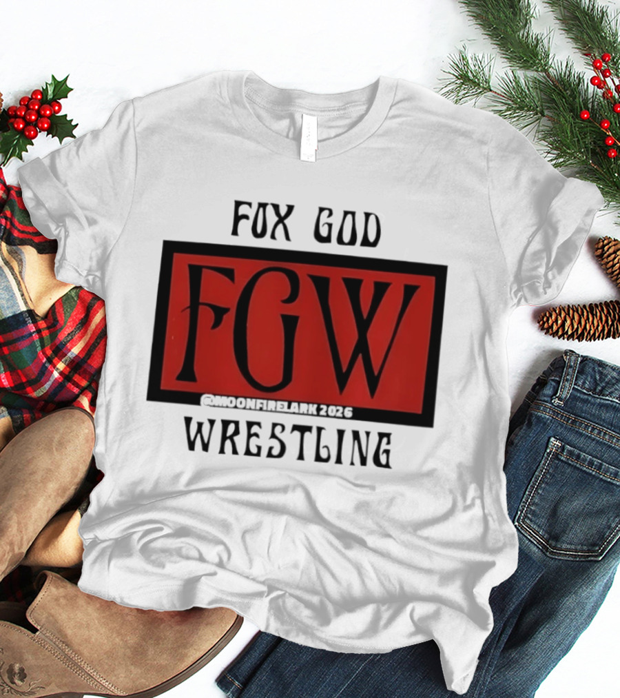 Fox God FGW Wrestling Moonfirelark 2025 Red T-Shirt