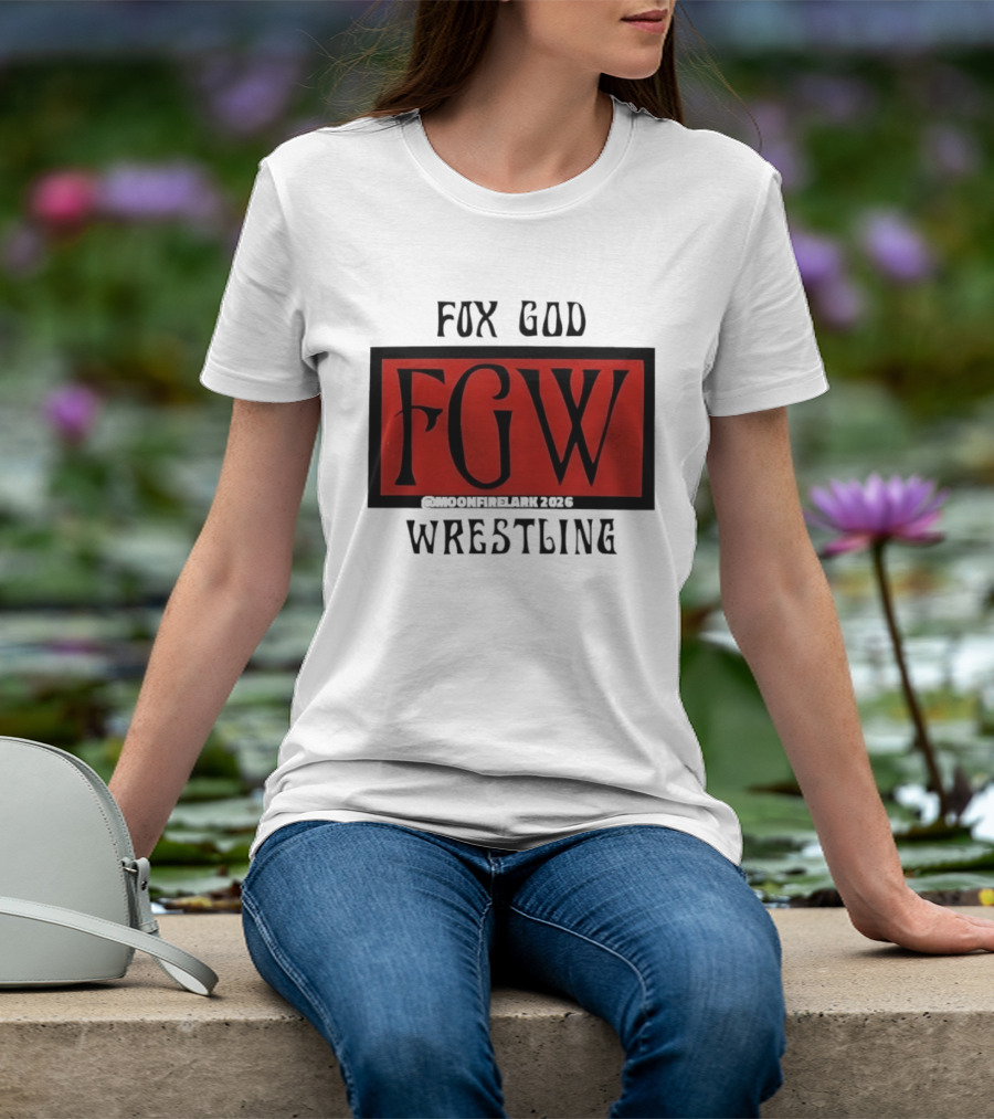 Fox God FGW Wrestling Moonfirelark 2025 Red T-Shirt