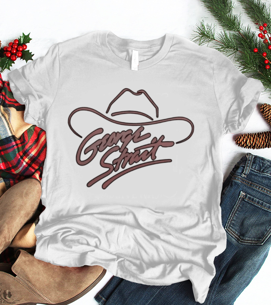 George Strait Cowboy Hat Country Music Iconic Signature T-Shirt