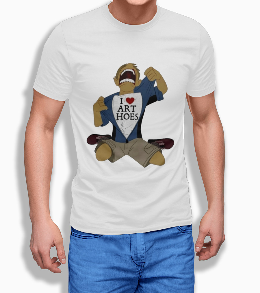I Love Art Hoes Vintage Cartoon Style Trend T-Shirt
