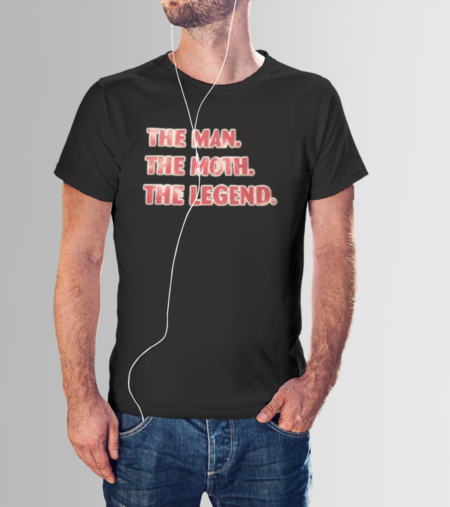 The Man The Moth The Legend Red White T-Shirt