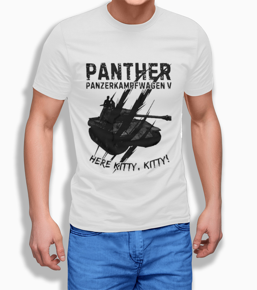Panther Panzerkampfwagen V Here Kitty Kitty T-Shirt