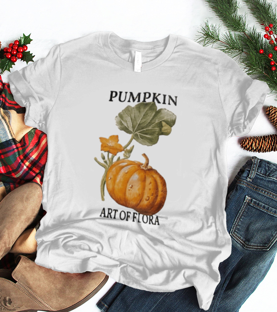 Pumpkin Art Of Flora Botanical T-Shirt
