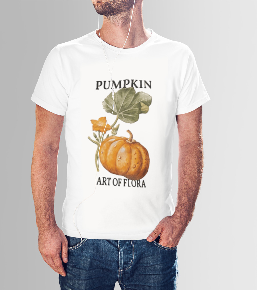 Pumpkin Art Of Flora Botanical T-Shirt