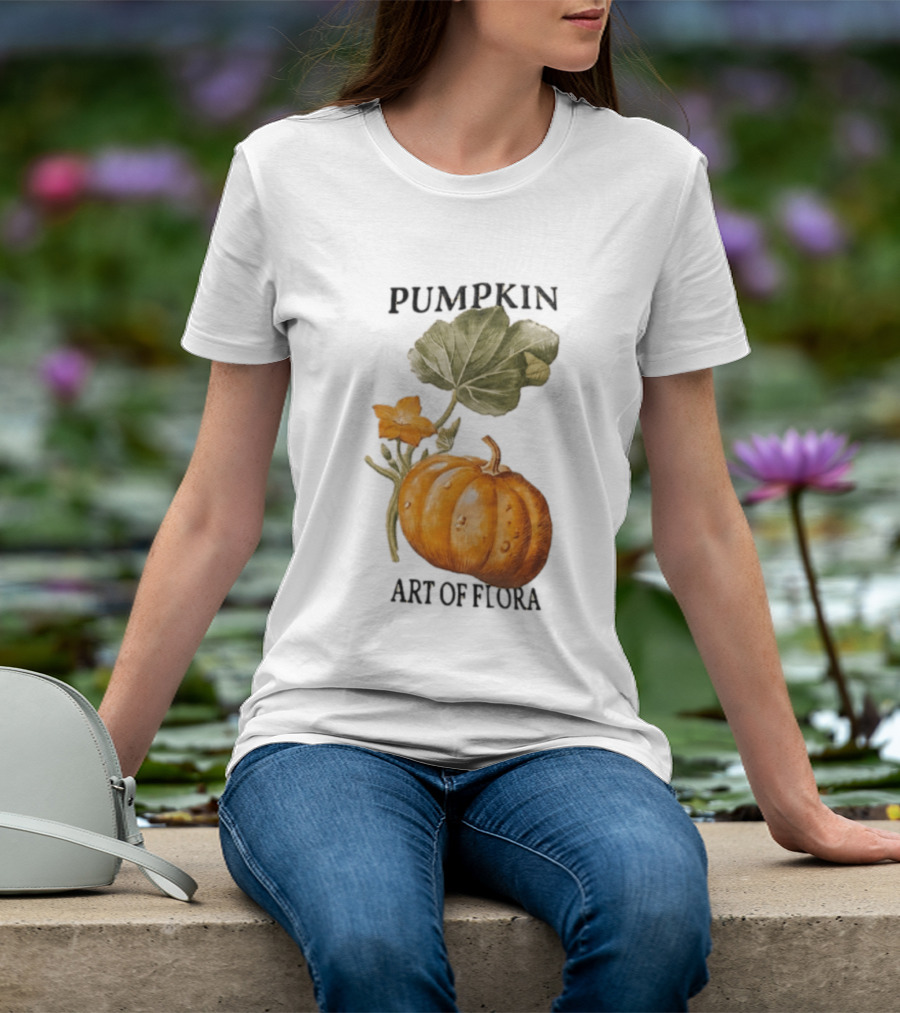 Pumpkin Art Of Flora Botanical T-Shirt