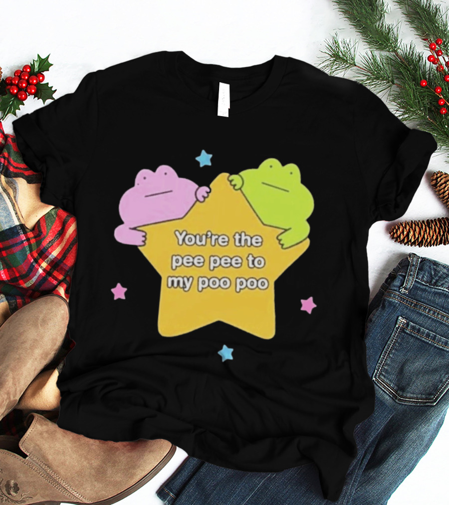 You're The Pee Pee To My Poo Poo Frogs Star Cute Pastel Kawaii Frogs T-Shirt