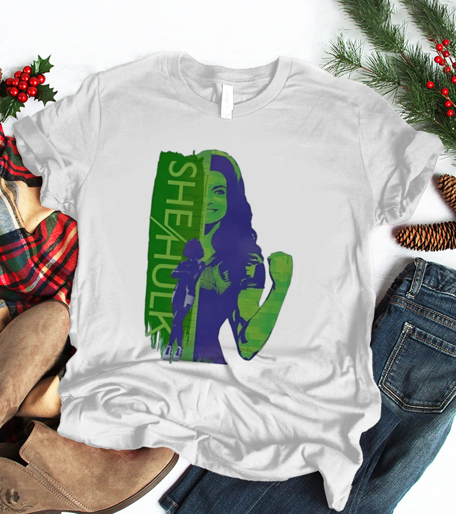 She Hulk Marvel Superhero Jennifer Walters Comic Style Heroic Pose T-Shirt