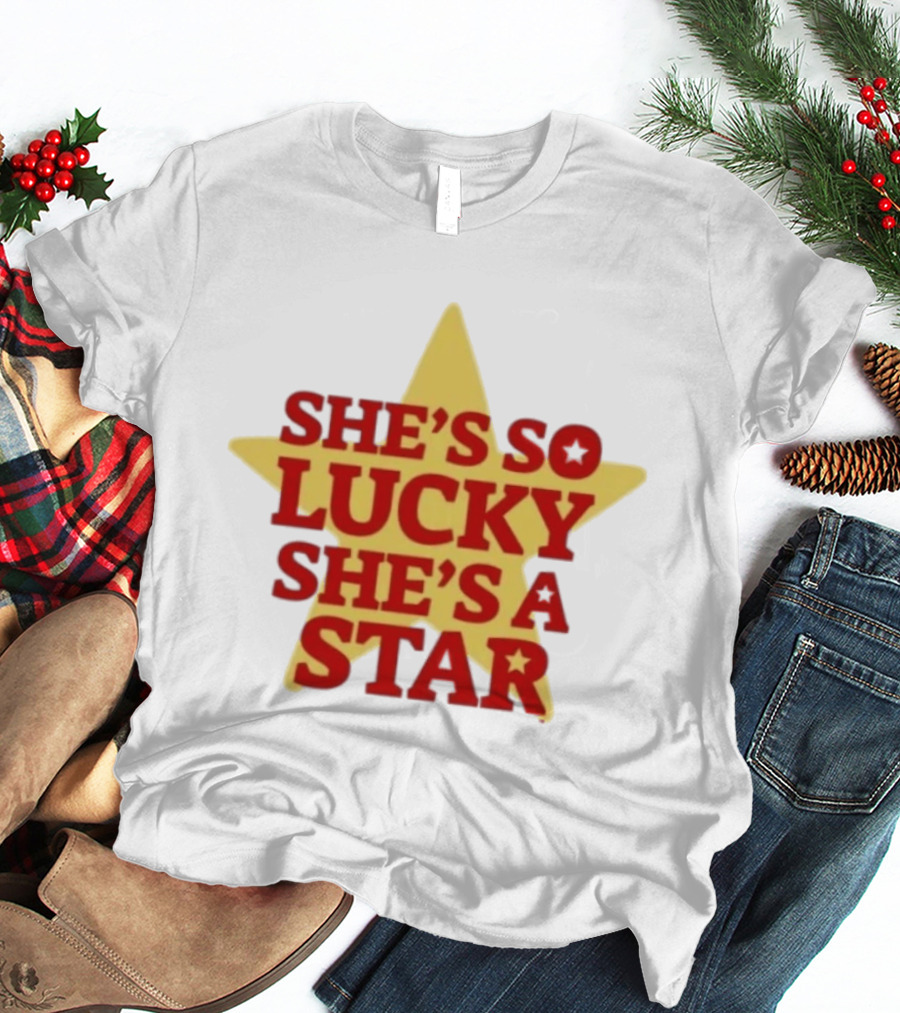 She's So Lucky She's A Star Yellow Star T-Shirt