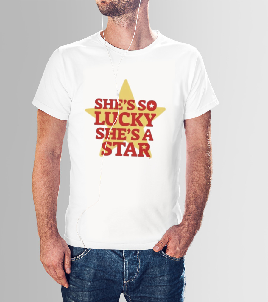 She's So Lucky She's A Star Yellow Star T-Shirt