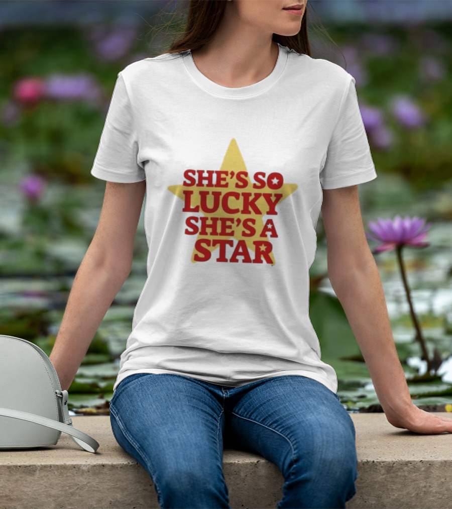 She's So Lucky She's A Star Yellow Star T-Shirt