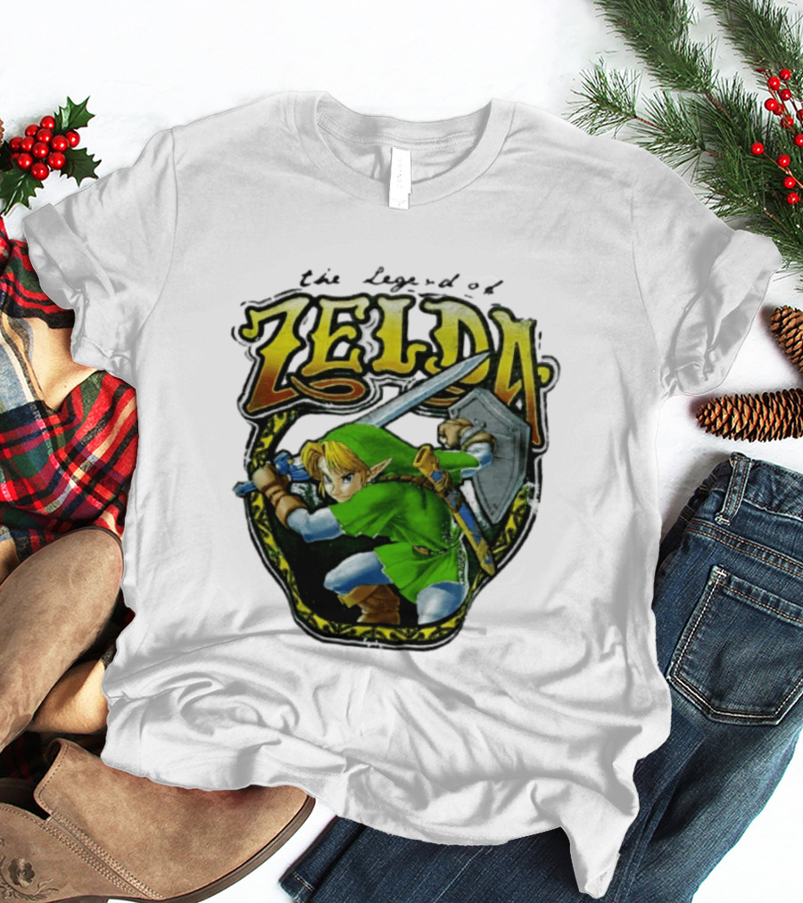 The Legend Of Zelda Link With Sword And Shield T-Shirt