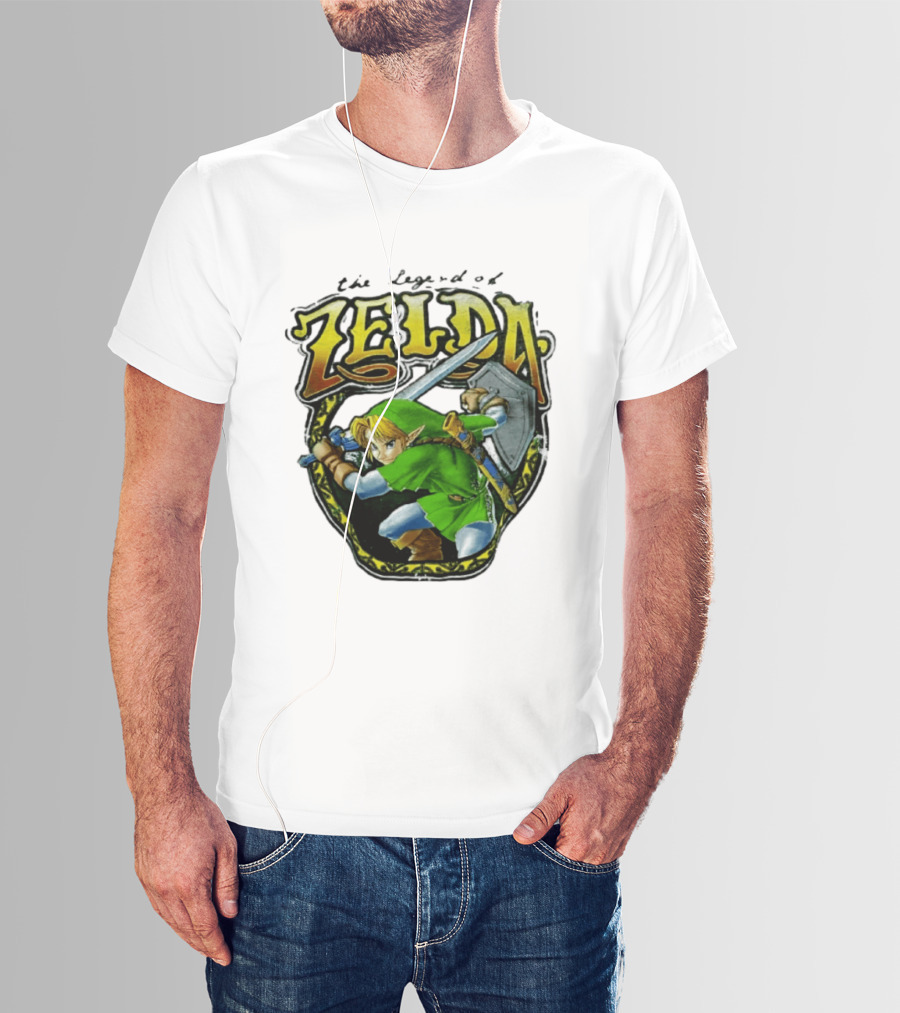 The Legend Of Zelda Link With Sword And Shield T-Shirt