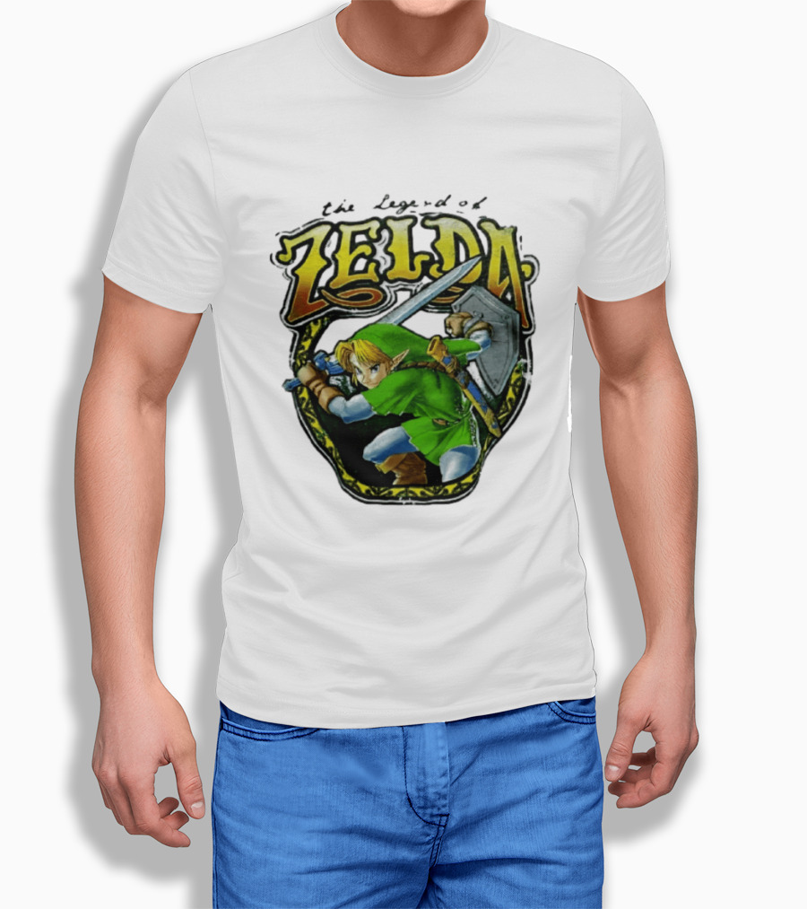 The Legend Of Zelda Link With Sword And Shield T-Shirt