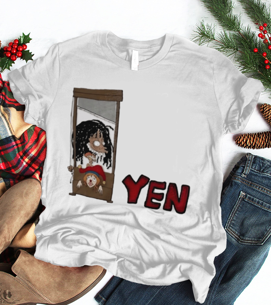 Yen Guillotine Clown Head Cartoon T-Shirt