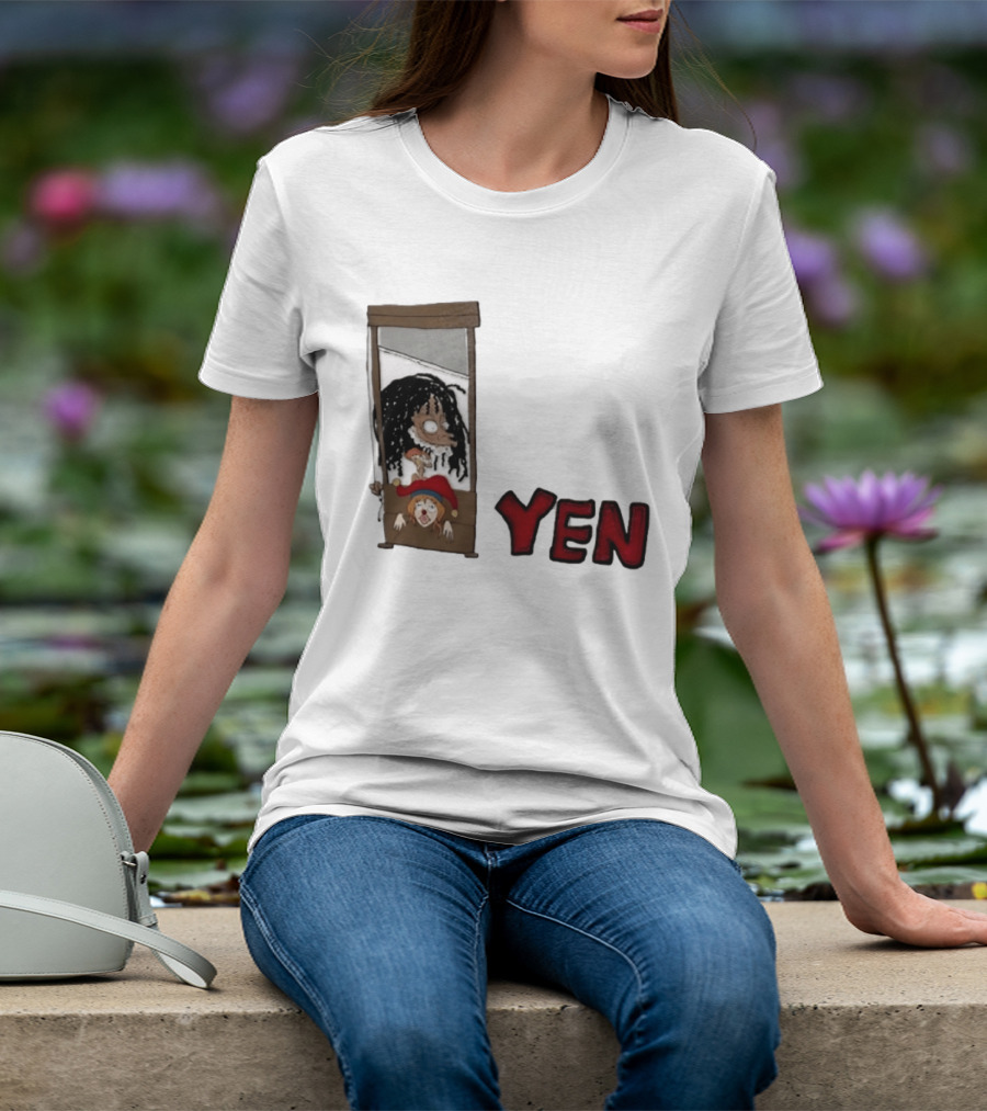 Yen Guillotine Clown Head Cartoon T-Shirt