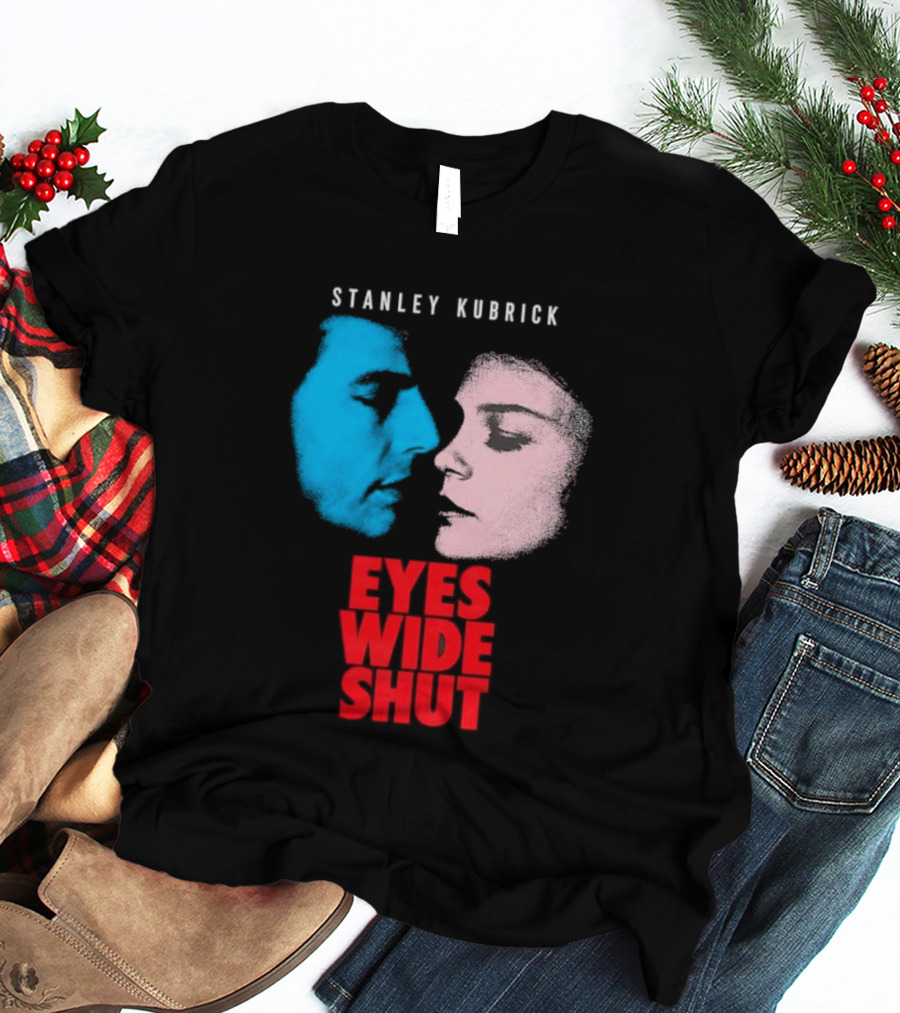 Stanley Kubrick Eyes Wide Shut Blue And Pink Faces T-Shirt
