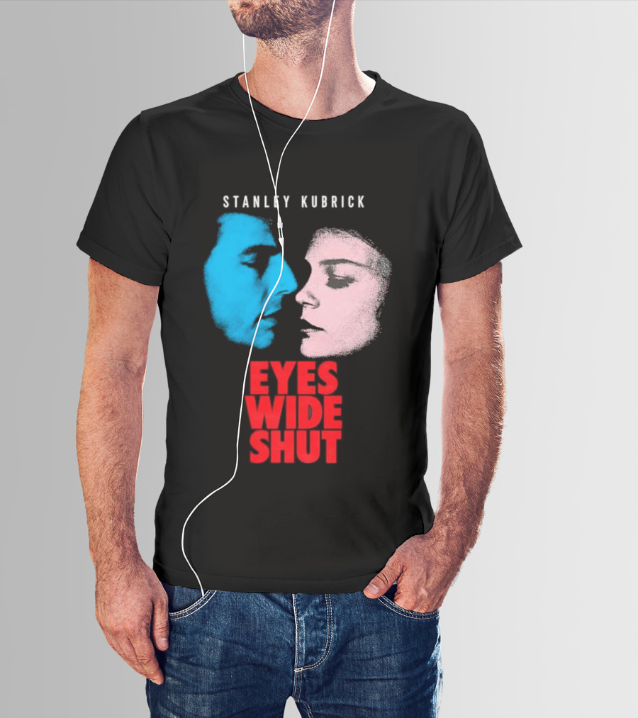 Stanley Kubrick Eyes Wide Shut Blue And Pink Faces T-Shirt