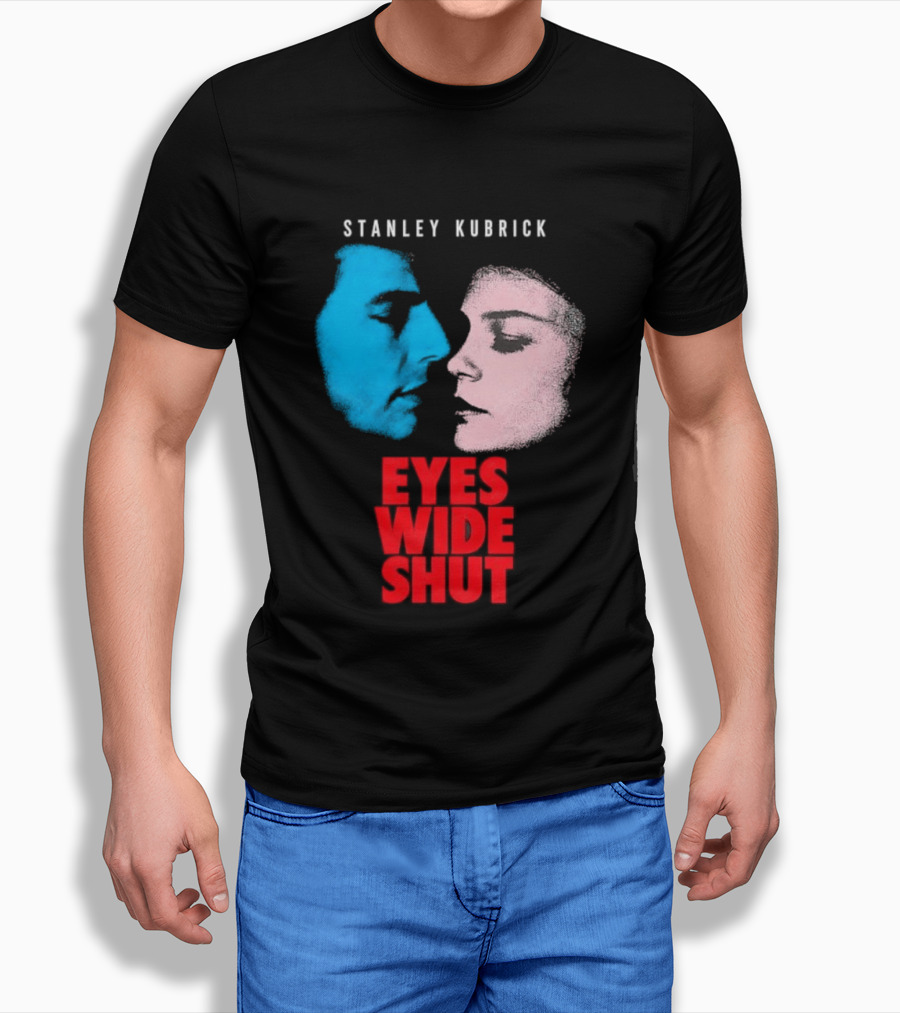 Stanley Kubrick Eyes Wide Shut Blue And Pink Faces T-Shirt