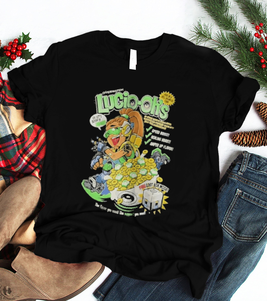 Lucio Oh's Cereal Sound Boost Sonic Waves Packed With Flavor T-Shirt
