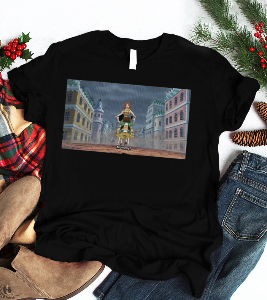Mommy Dressrosa Kuma Scene In Iconic Anime Setting T-Shirt