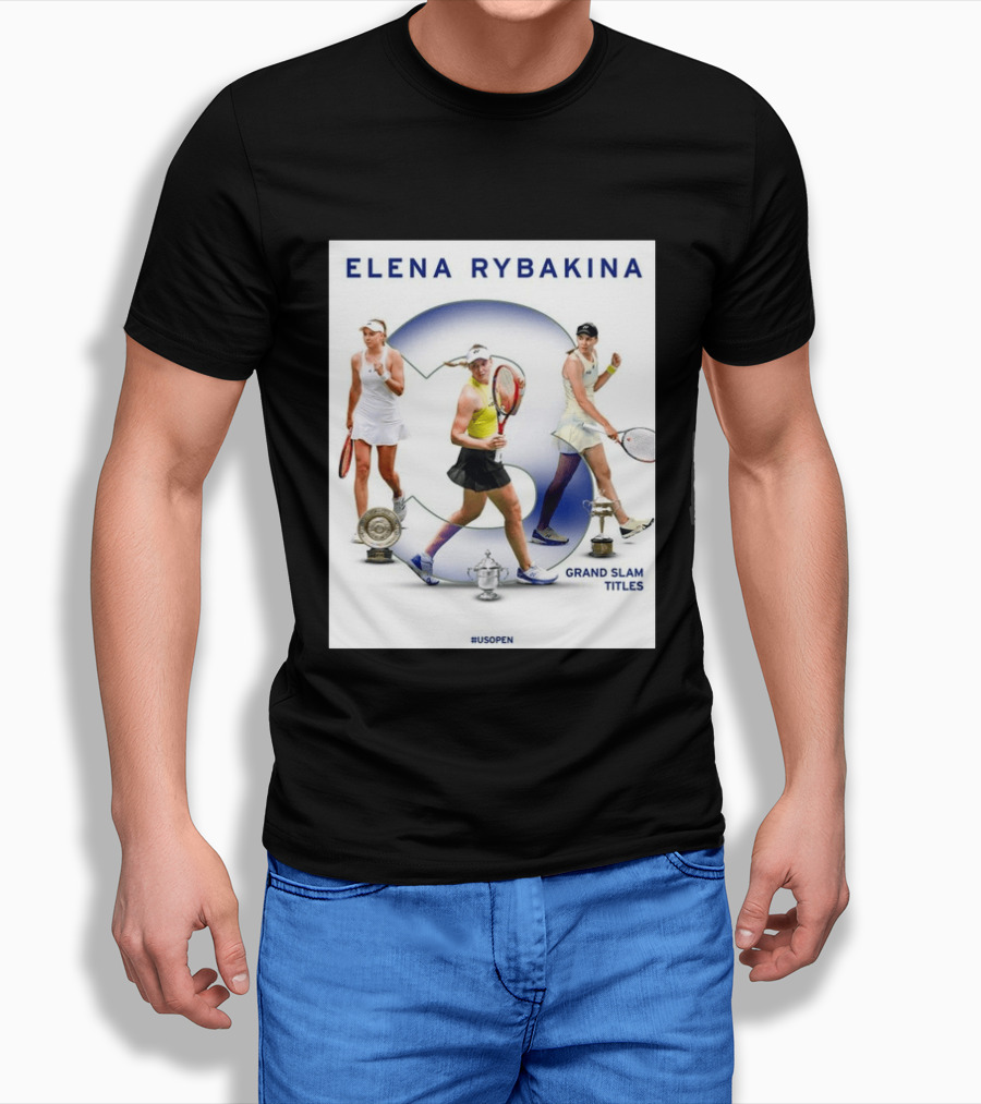 Elena Rybakina Triple Grand Slam Titles US Open Champion T-Shirt