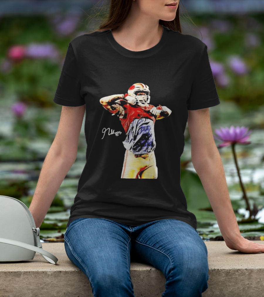 George Kittle Autograph San Francisco 49ers Football Celebration T-Shirt