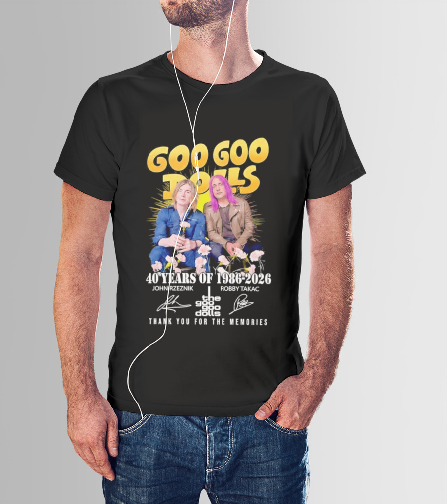 Goo Goo Dolls 40 Years 1986 2026 John Rzeznik Robby Takac Thank You For The Memories T-Shirt