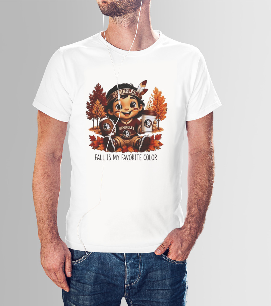 Florida State Seminoles Fall Is My Favorite Color Leaves Football Coffee Toddler T-Shirt