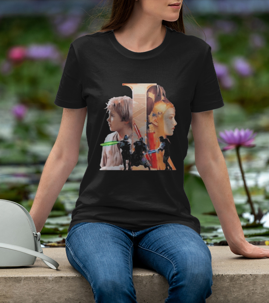 Rebel Scums The Phantom Menace 25th Anniversary Celebration With Iconic Characters And Lightsabers T-Shirt