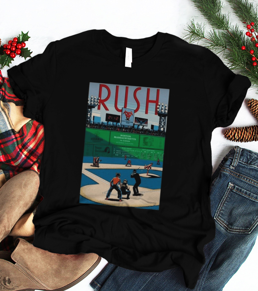 Boston Massachusetts Rush 2026 Concert Sep 12 & 14 TD Garden Baseball T-Shirt