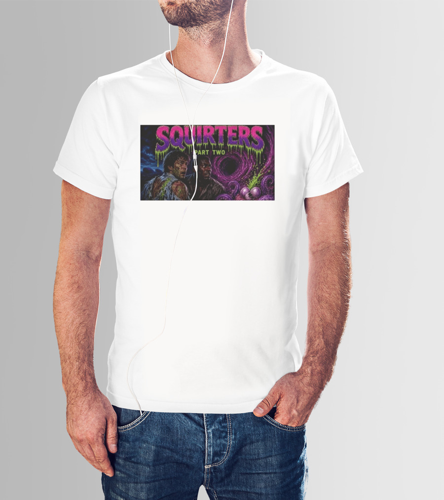 Squirters Part Two 1980s Horror Creature Scene T-Shirt