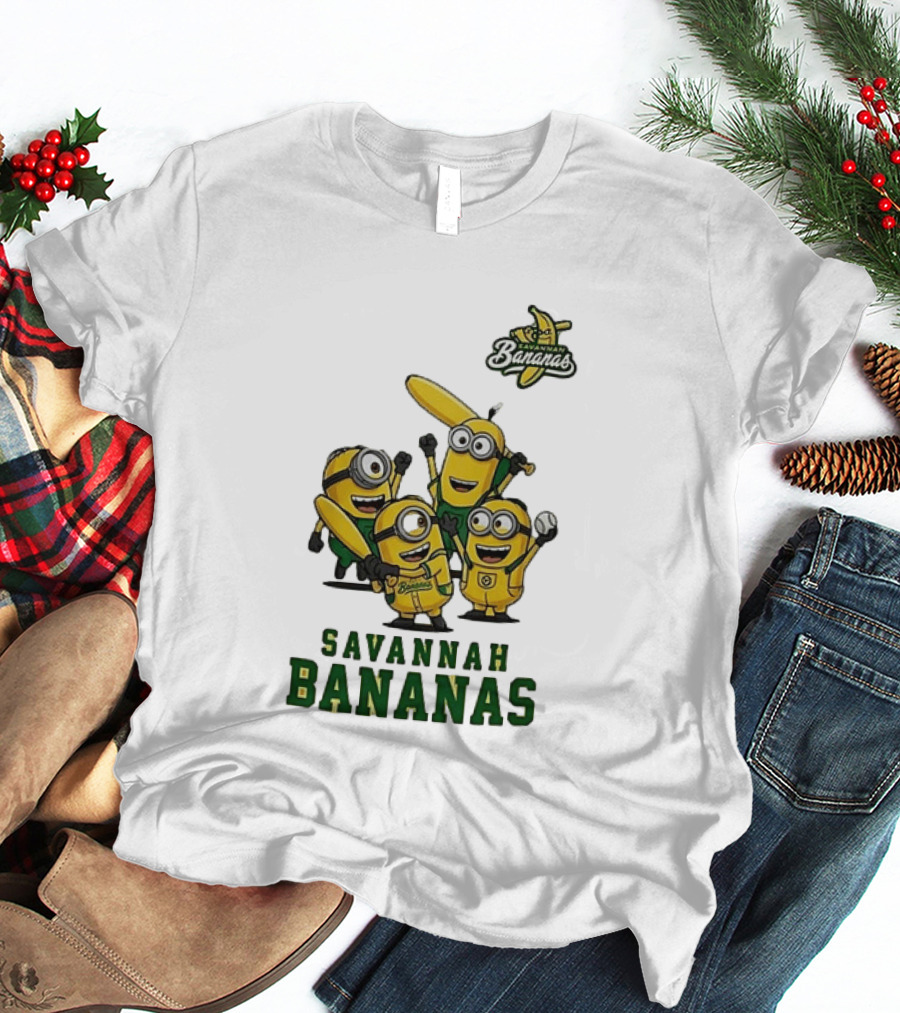 Minions Savannah Bananas Baseball Team Banana Ball Characters T-Shirt