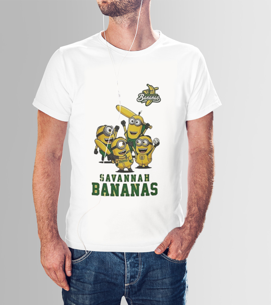 Minions Savannah Bananas Baseball Team Banana Ball Characters T-Shirt