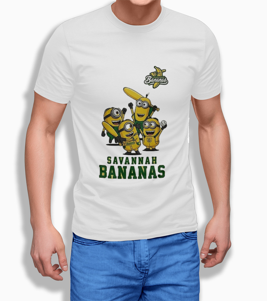 Minions Savannah Bananas Baseball Team Banana Ball Characters T-Shirt