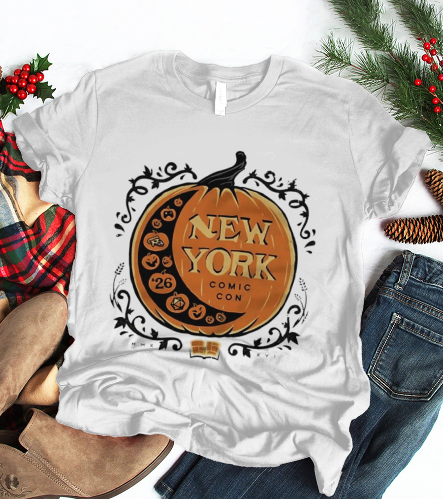 New York Comic Con 2026 Pumpkin Halloween Decor T-Shirt
