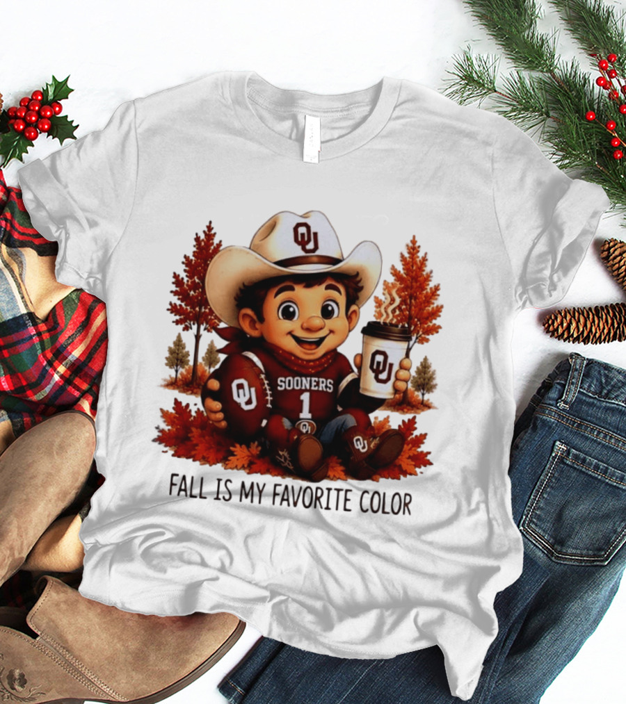 Oklahoma Sooners Fall Is My Favorite Color OU Sooners Football Autumn T-Shirt