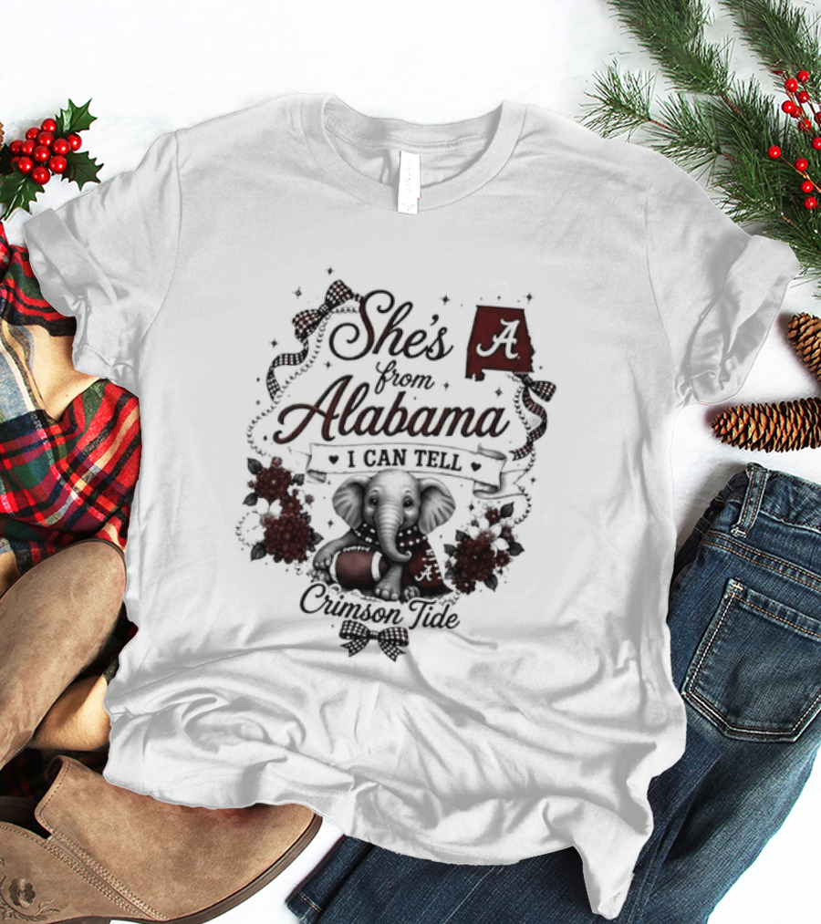 Crimson Tide She's From Alabama I Can Tell T-Shirt