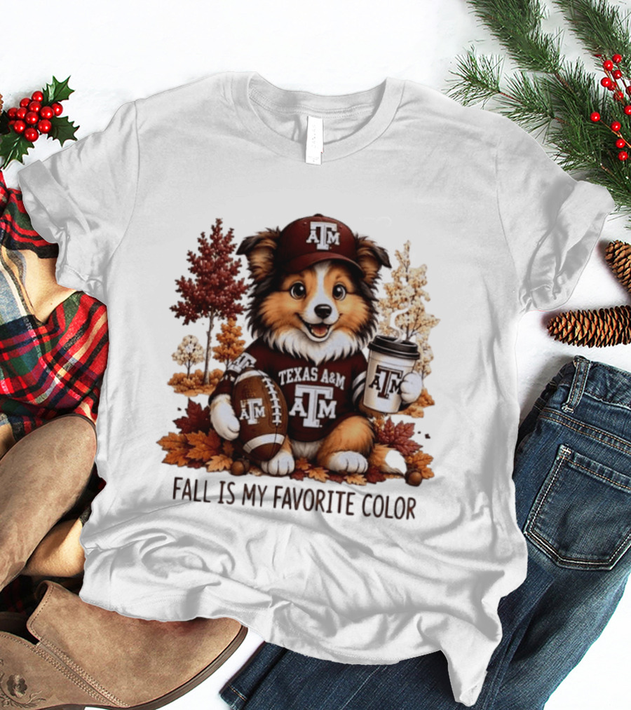 Texas A&M Dog Fall Is My Favorite Color Football Coffee T-Shirt
