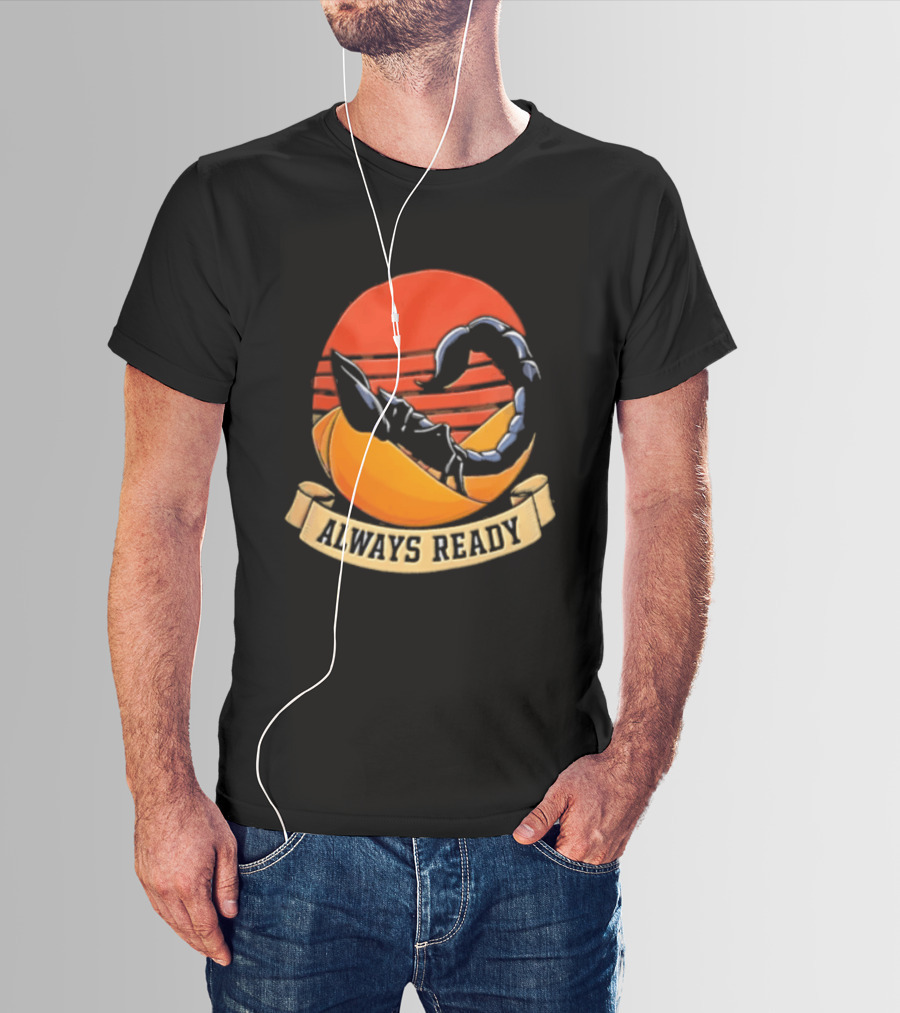 Always Ready Scorpion Desert Sunset Ribbon T-Shirt