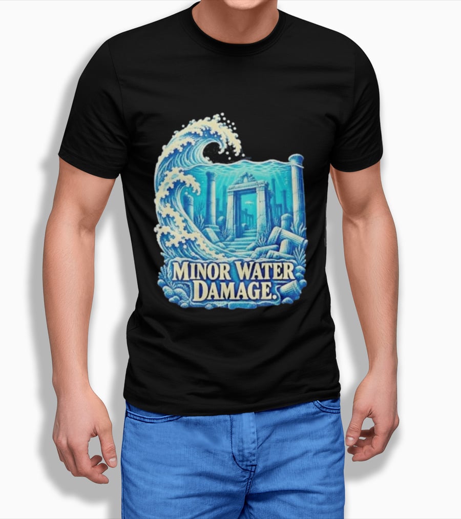 Minor Water Damage Ancient Architecture Underwater Ruins T-Shirt